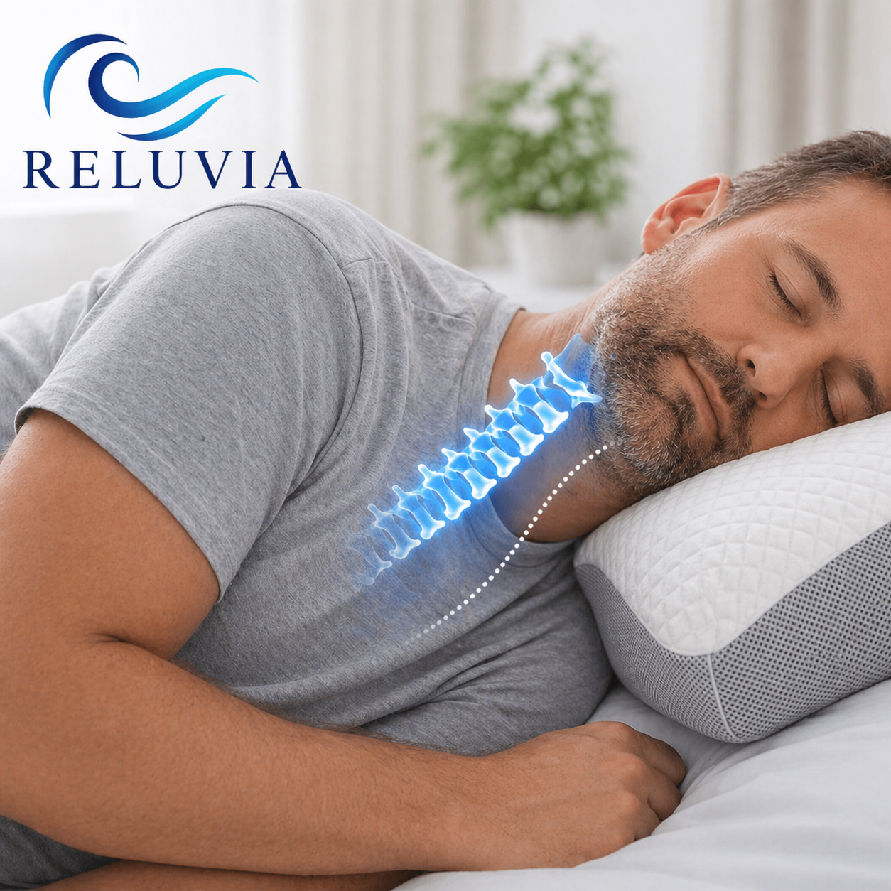 Oreiller ergonomique | Reluvia — Soutien cervical en mémoire de forme pour un sommeil réparateur