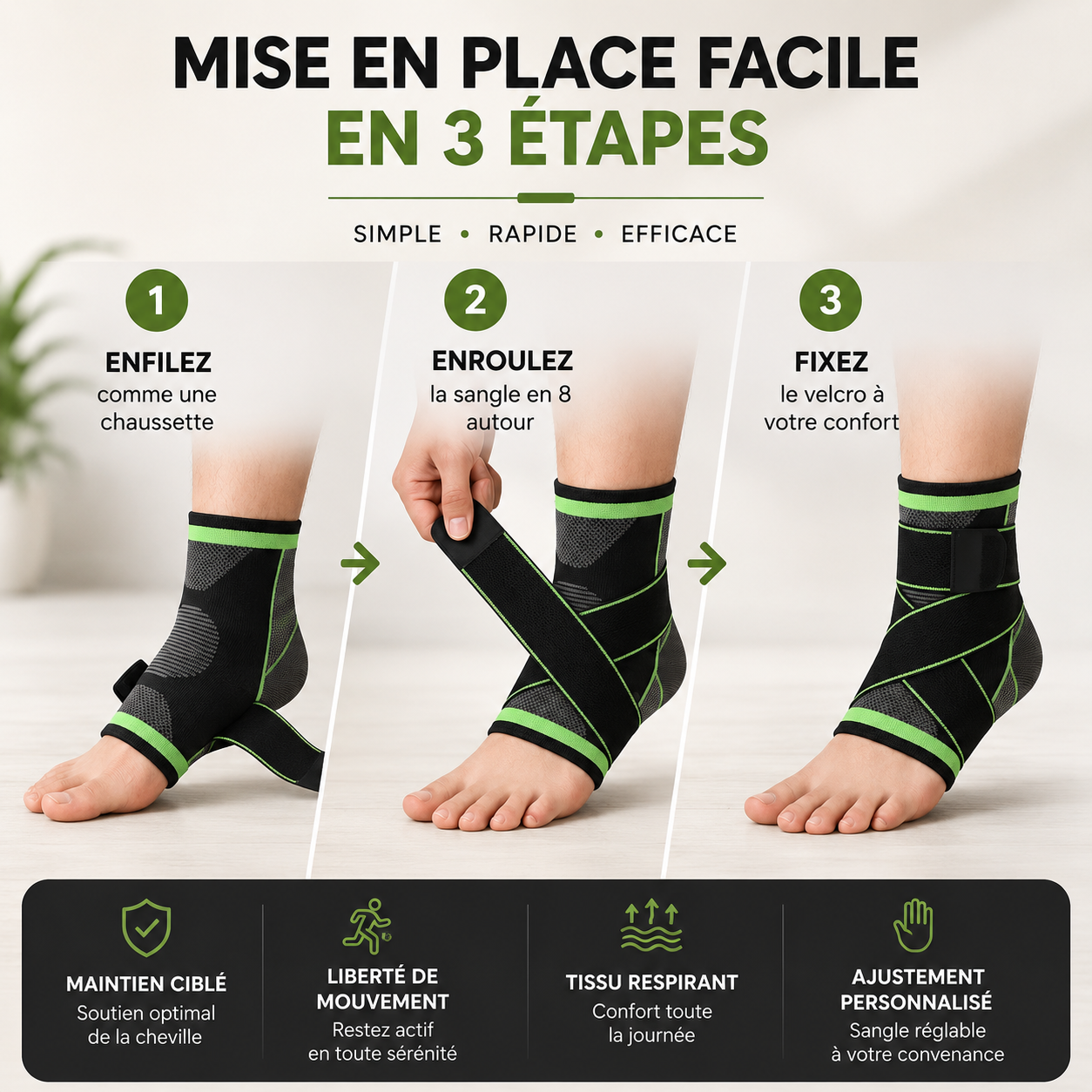 Chevillère de maintien | Reluvia — Confort et stabilité de la cheville